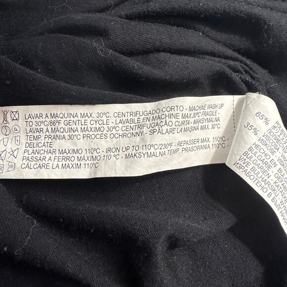 Zara Women Evening Collection‎ Small Black Mini Dress Y2K Kimono Short Sleeve - Picture 10 of 16